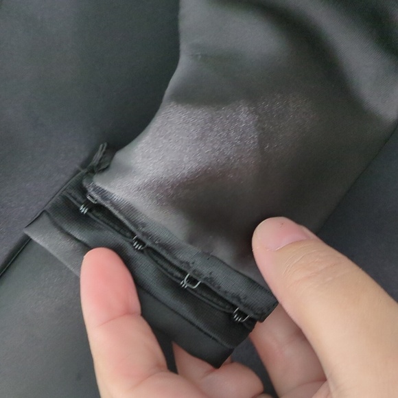 Zara Viral Silky Satin Elegant Black Cut Out Slip Mini Dress Spaghetti Straps - Picture 9 of 11